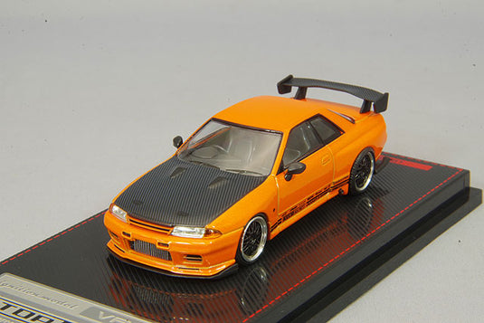 modelo de encendido 1/64 Top Secret GT-R (VR32) Amarillo Naranja MetálicoIG2397