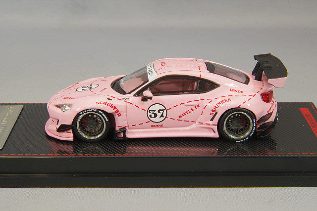 Chargez l&#39;image dans la visionneuse de la galerie, modèle d&#39;allumage 1/64 Pandem Toyota 86 V3 rose avec roues 6666 18 pouces (polonais/bronze à canon) IG2406
