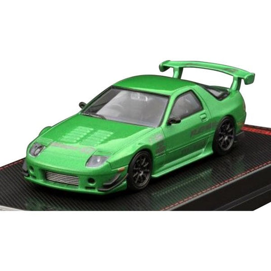 Modèle d'allumage IG2496 1/64 Mazda RX-7 FC3S RE Amemiya vert métallisé [Mini voiture moulée sous pression]