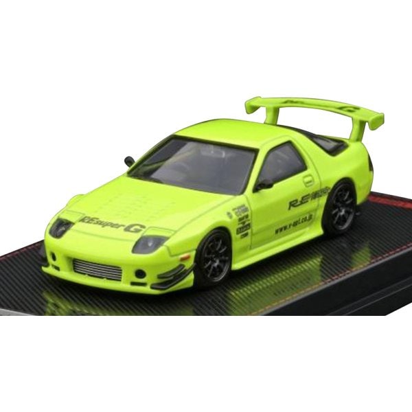 Chargez l&#39;image dans la visionneuse de la galerie, Modèle d&#39;allumage IG2497 1/64 Mazda RX-7 FC3S RE Amemiya jaune vert [Mini voiture moulée sous pression]
