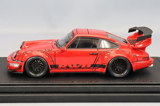 Chargez l&#39;image dans la visionneuse de la galerie, modèle d&#39;allumage 1/43 RWB 964 Rouge avec roues WORK Meister M1 18 pouces (Gunmetal) IG2515
