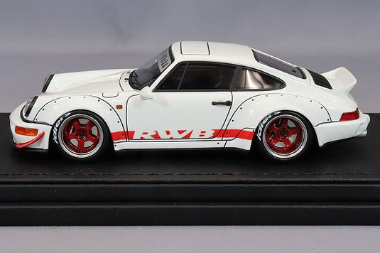 ignition model 1/43 RWB 964 White with WORK Meister S1 18-inch Wheels (Polish/Red)IG2520