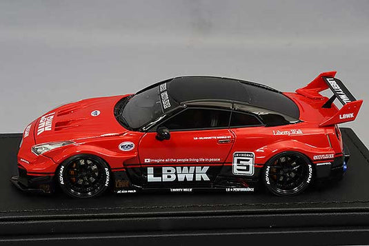 modelo de encendido 1/43 LB-Silhouette WORKS GT Nissan 35GT-RR Rojo/NegroIG2543