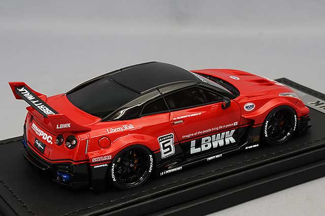 Cargue la imagen en el visor de la galería, modelo de encendido 1/43 LB-Silhouette WORKS GT Nissan 35GT-RR Rojo/NegroIG2543
