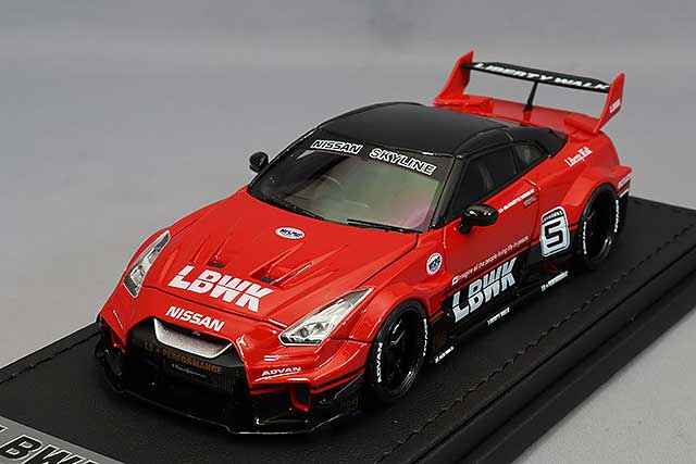 modelo de encendido 1/43 LB-Silhouette WORKS GT Nissan 35GT-RR Rojo/NegroIG2543