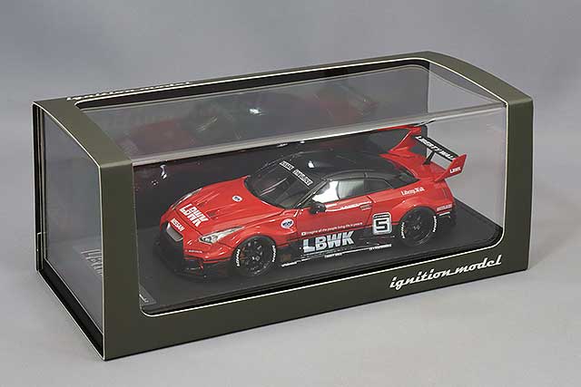 Cargue la imagen en el visor de la galería, modelo de encendido 1/43 LB-Silhouette WORKS GT Nissan 35GT-RR Rojo/NegroIG2543
