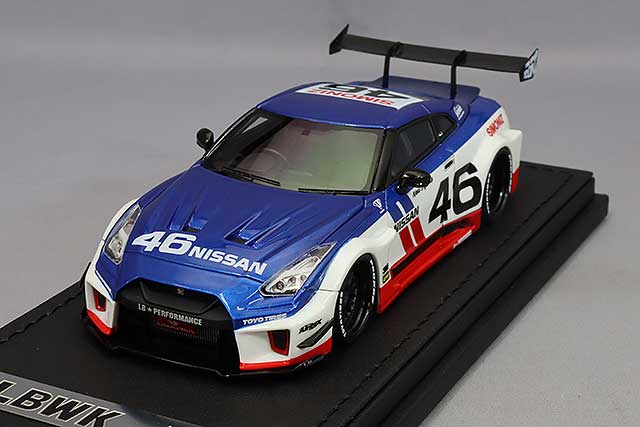 modèle d'allumage 1/43 LB-Silhouette WORKS GT Nissan 35GT-RR Blanc/Bleu/RougeIG2549