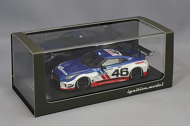 Cargue la imagen en el visor de la galería, modelo de encendido 1/43 LB-Silhouette WORKS GT Nissan 35GT-RR Blanco/Azul/RojoIG2549
