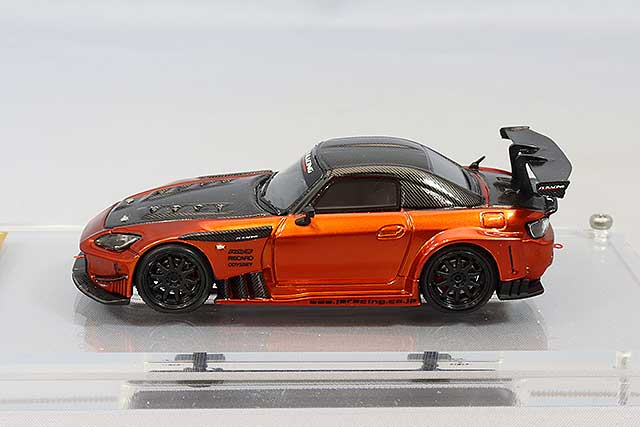 Chargez l&#39;image dans la visionneuse de la galerie, modèle d&#39;allumage 1/64 J&#39;s Racing S2000 (AP1) Orange Métallisé avec Roues CE28 18 pouces NoirIG2563
