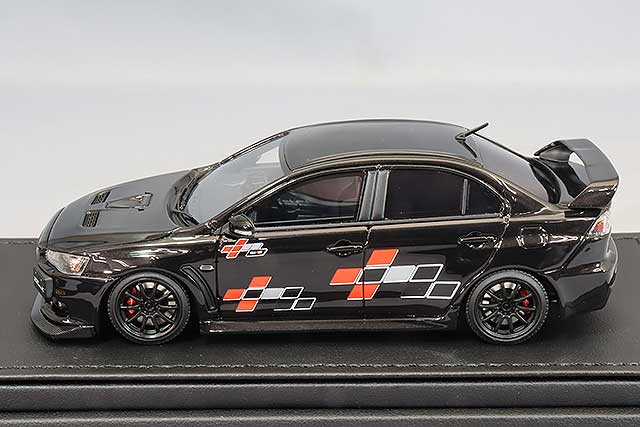 Carica immagine in Galleria Viewer, ignition model 1/43 Mitsubishi Lancer Evolution X (CZ4A) &quot;Ralliart&quot; Black Metallic with CE28N 18-inch Wheels (Black)IG2570
