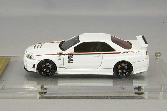 modèle d'allumage 1/64 Nismo R34 GT-R R Tune White avec roues Nismo LMGT4 19 pouces (Noir) IG2575