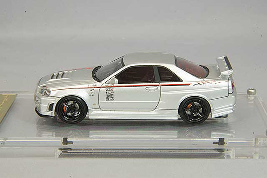 Allumage modèle 1/64 Nismo R34 GT-R R Tune Silver ResinIG2576