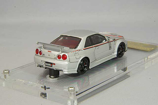 Allumage modèle 1/64 Nismo R34 GT-R R Tune Silver ResinIG2576