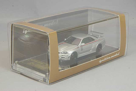 ignition model 1/64 Nismo R34 GT-R R Tune Silver ResinIG2576