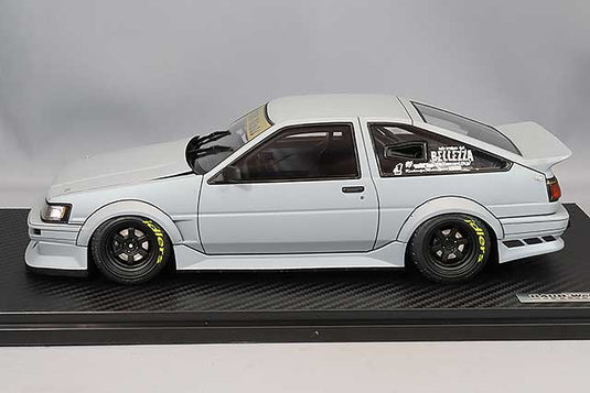 modelo de encendido 1/18 RWB AE86 Gris Mate con Ruedas TE37 de 15 pulgadas (Negro Mate) IG2607