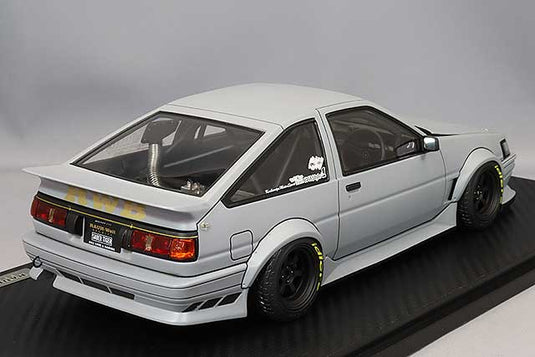 modelo de encendido 1/18 RWB AE86 Gris Mate con Ruedas TE37 de 15 pulgadas (Negro Mate) IG2607