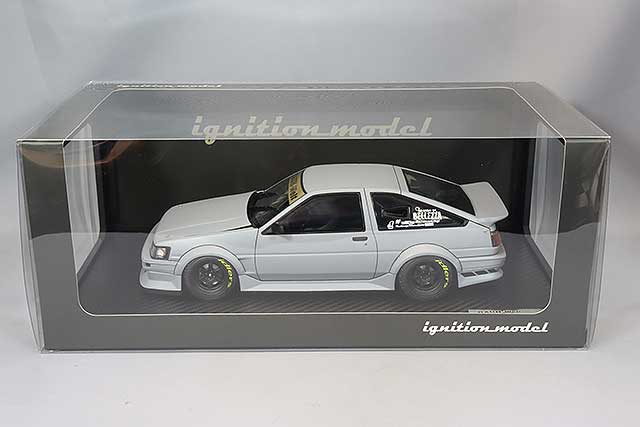 Cargue la imagen en el visor de la galería, modelo de encendido 1/18 RWB AE86 Gris Mate con Ruedas TE37 de 15 pulgadas (Negro Mate) IG2607
