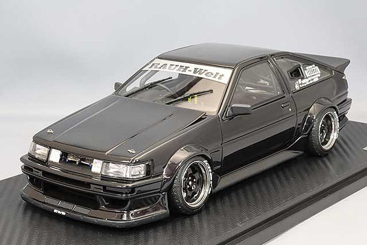 modèle d'allumage 1/18 RWB AE86 noir avec roues Meister S1 Type 15 pouces (polonais/noir) IG2609