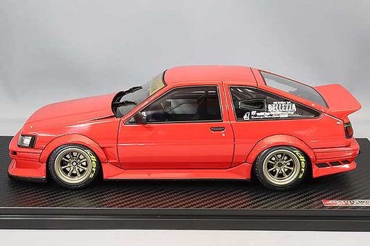 Modelo de encendido 1/18 RWB AE86 Rojo con ruedas RS Watanabe de 15 pulgadas (Bronce) IG2611