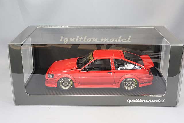 Chargez l&#39;image dans la visionneuse de la galerie, modèle d&#39;allumage 1/18 RWB AE86 Rouge avec roues RS Watanabe 15 pouces (Bronze) IG2611
