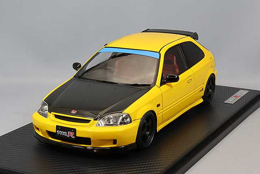 Modelo de encendido 1/18 Honda Civic (EK9) Tipo R AmarilloIG2676