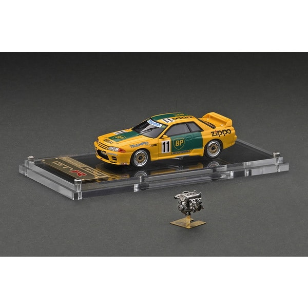 Laden Sie das Bild in Galerie -Viewer, Ignition model IG2693 1/64 BP OIL TRAMPIO GT-R #11 1993 JTC with RB26 Engine GrA [Resin Cast]
