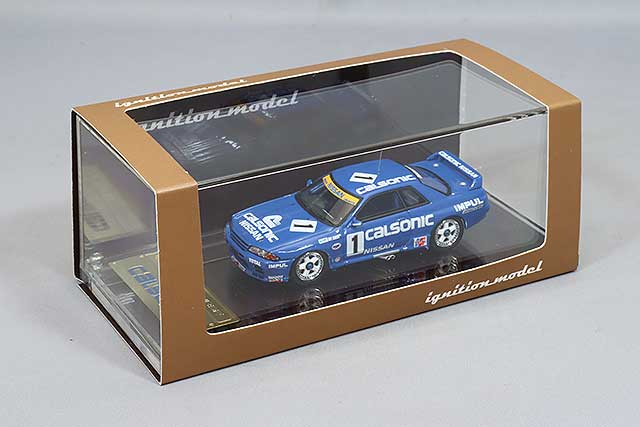 Chargez l&#39;image dans la visionneuse de la galerie, Modèle d&#39;allumage 1/64 Calsonic Skyline GT-R BNR32 1991 JTC #1 Kazuyoshi Hoshino/Toshio Suzuki ResinIG2694
