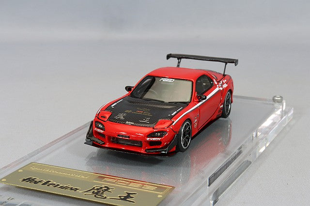 Load image into Gallery viewer, ignition model 1/64 FEED RX-7 (FD3S) &quot;Maou&quot; Red with AdvanRS-DF 18-inch Wheels (Polish/Gunmetal) ResinIG2725
