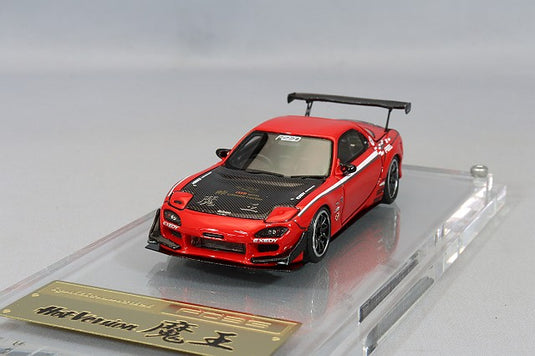 ignition model 1/64 FEED RX-7 (FD3S) "Maou" Red with AdvanRS-DF 18-inch Wheels (Polish/Gunmetal) ResinIG2725