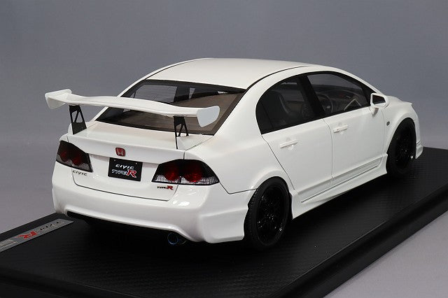 Chargez l&#39;image dans la visionneuse de la galerie, modèle d&#39;allumage 1/18 Honda Civic (FD2) Type R Blanc avec roues RPF1 17 pouces (Noir) IG2827
