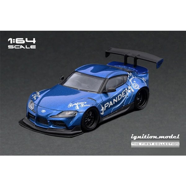 Modèle d'allumage IG2834 1/64 PANDEM Supra A90 bleu métallisé [Mini voiture moulée sous pression]