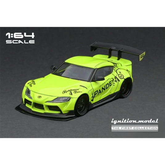 Modèle d'allumage IG2838 1/64 PANDEM Supra A90 jaune vert [Mini voiture moulée sous pression]