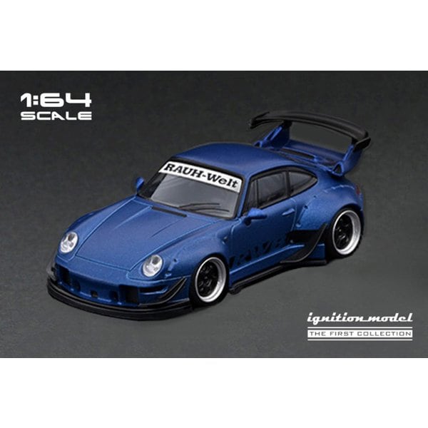 Modelo de encendido IG2842 1/64 RWB 993 Azul Mate Metálico [Mini Coche Diecast]