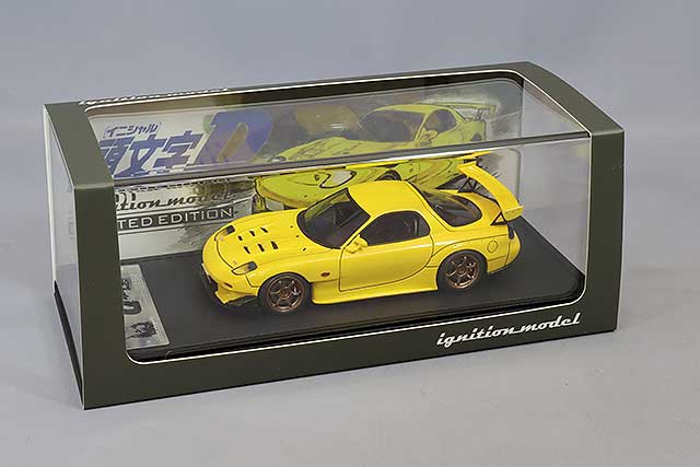 Cargue la imagen en el visor de la galería, modelo de encendido 1/43 Inicial D Mazda RX-7 (FD3S) AmarilloIG2869
