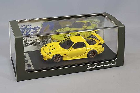 modelo de encendido 1/43 Inicial D Mazda RX-7 (FD3S) AmarilloIG2869