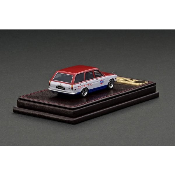 Cargue la imagen en el visor de la galería, Modelo de encendido IG2882 1/64 Datsun Bluebird 510 Wagon Rojo/Blanco/Azul [Resin Cast]
