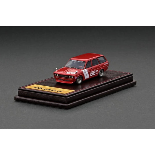 Modèle d'allumage IG2928 1/64 Datsun Bluebird 510 Wagon rouge [moulée en résine]