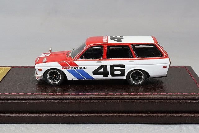 Cargue la imagen en el visor de la galería, Modelo de encendido 1/64 Datsun Bluebird (510) Wagon rojo/blanco con ruedas RS Watanabe de 14 pulgadas (polaco/bronce) IG2929
