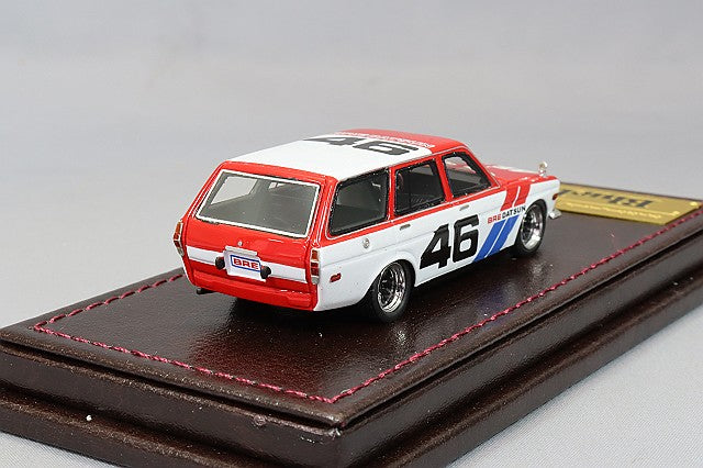 Chargez l&#39;image dans la visionneuse de la galerie, modèle d&#39;allumage 1/64 Datsun Bluebird (510) Wagon Rouge/Blanc avec roues RS Watanabe 14 pouces (Polish/Gunmetal) IG2929
