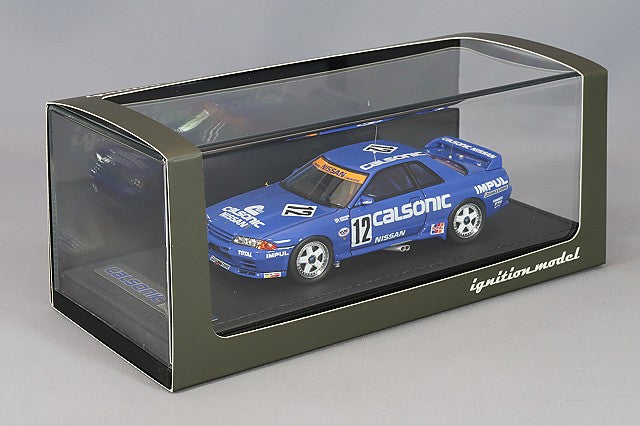 Load image into Gallery viewer, ignition model 1/43 Calsonic Skyline GT-R BNR32 1990 JTC InterTEC Winner #12 Kazuyoshi Hoshino/Toshio SuzukiIG2979
