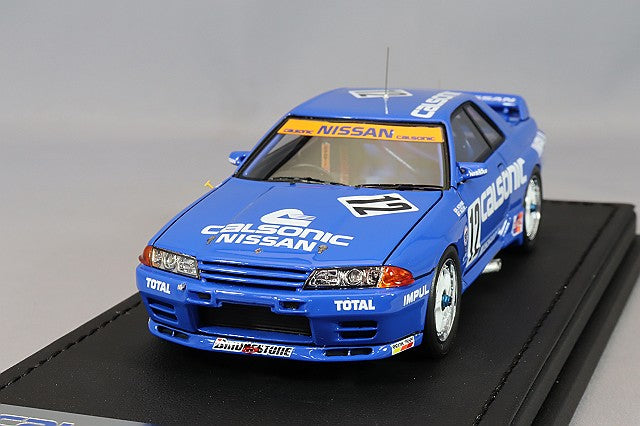 Load image into Gallery viewer, ignition model 1/43 Calsonic Skyline GT-R BNR32 1990 JTC InterTEC Winner #12 Kazuyoshi Hoshino/Toshio SuzukiIG2979
