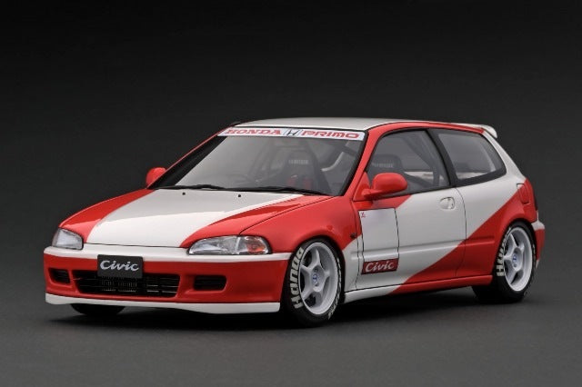 Cargue la imagen en el visor de la galería, Pre-order IG3047 Ignition Model 1/18 Honda CIVIC (EG6) White/Red
