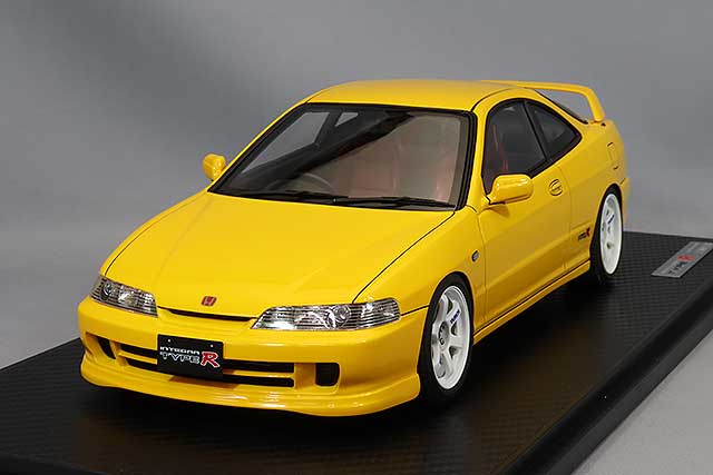 Cargue la imagen en el visor de la galería, Modelo de encendido 1/18 Honda Integra (DC2) Tipo R AmarilloIG3058
