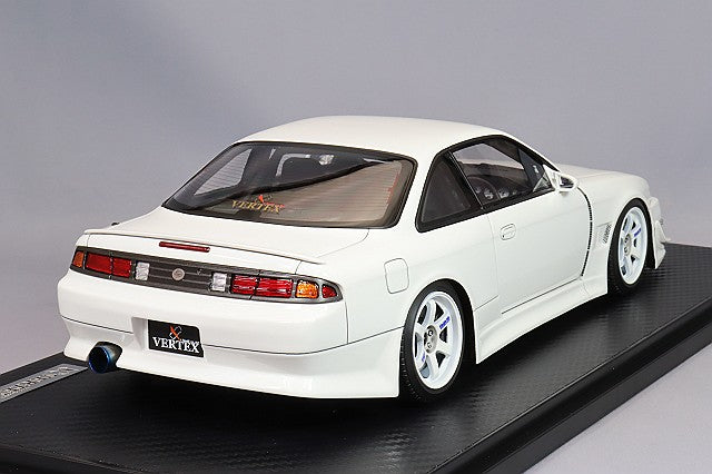 Chargez l&#39;image dans la visionneuse de la galerie, modèle d&#39;allumage 1/18 VERTEX S14 Silvia White avec roues TE37 17 pouces (Blanc) IG3080
