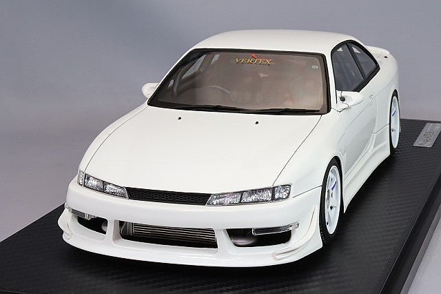 modelo de encendido 1/18 VERTEX S14 Silvia White con ruedas TE37 de 17 pulgadas (blanco) IG3080