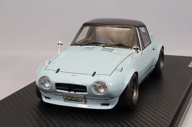 Chargez l&#39;image dans la visionneuse de la galerie, modèle d&#39;allumage 1/18 Toyota Sports 800 NOB &quot;Yotahachi&quot; Ver. Gris clair avec roues RS Watanabe de 14 pouces (Gunmetal) IG3089
