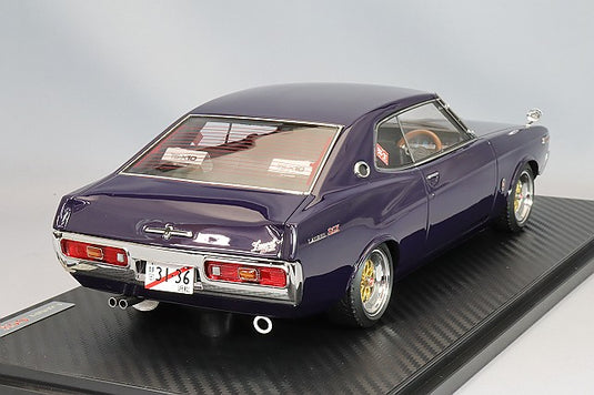 modèle d'allumage 1/18 Nissan Laurel 2000SGX (C130) Violet avec roues Yayoi 14 pouces (polonais/or) IG3136