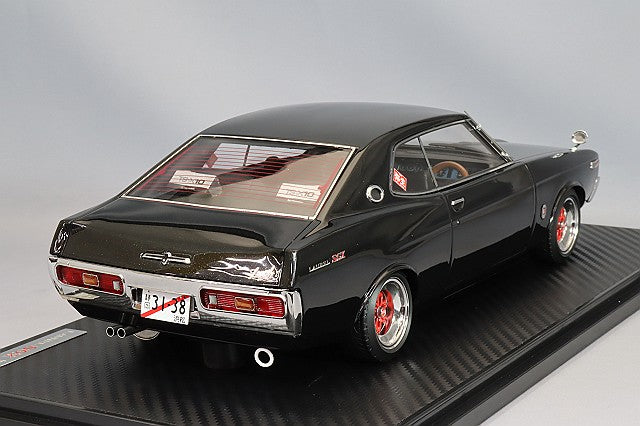 Load image into Gallery viewer, ignition model 1/18 Nissan Laurel 2000SGX (C130) Metallic Black/Green with Yayoi 14-inch Wheels (Polish/Red)IG3138
