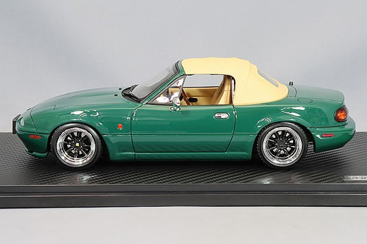 ignition model 1/18 Eunos Roadster (NA) Green with RS Watanabe 14-inch Wheels (Polish/Gunmetal)IG3196