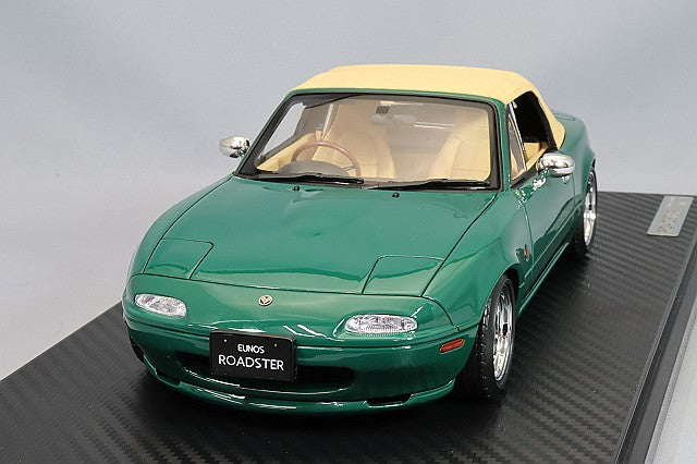 Modelo de encendido 1/18 Eunos Roadster (NA) Verde con ruedas RS Watanabe de 14 pulgadas (polaco/bronce) IG3196